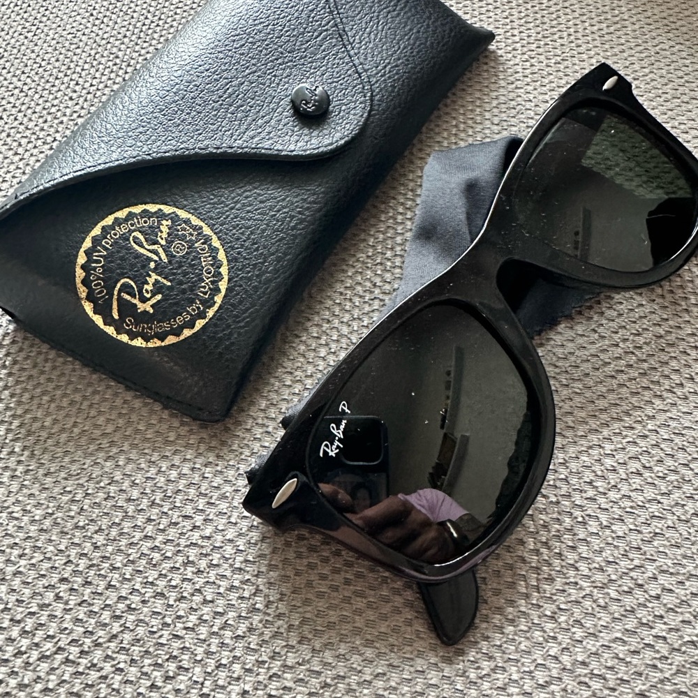 Ray-Ban wayfarers. Polarized.